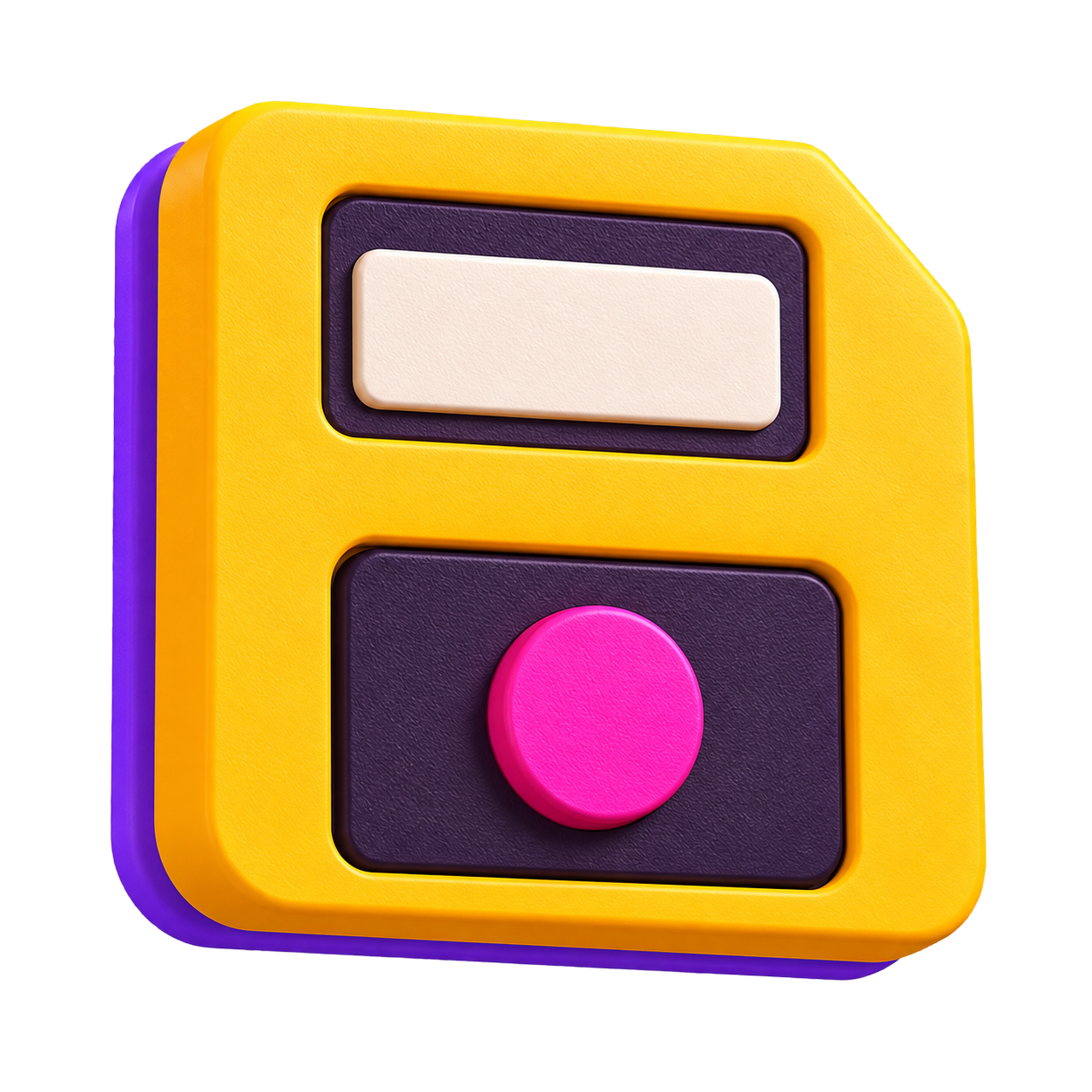 Yellow save icon